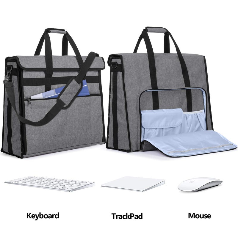 Damero Carrying Tote Bag Compatible with Apple 27" iMac Desktop Computer, Travel Storage Bag for iMac 27-inch and Other Accessories, Gray - Image 2